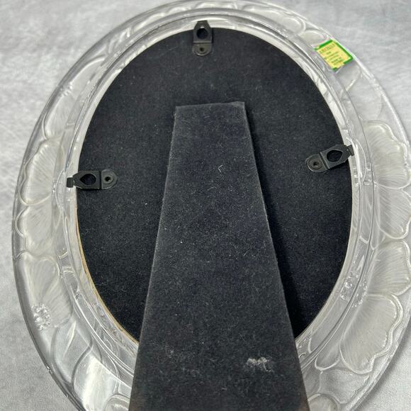 Marquis for Waterford Crystal Oval Frame Floral 9" Heavy Photo Display Decor - Picture 7 of 8